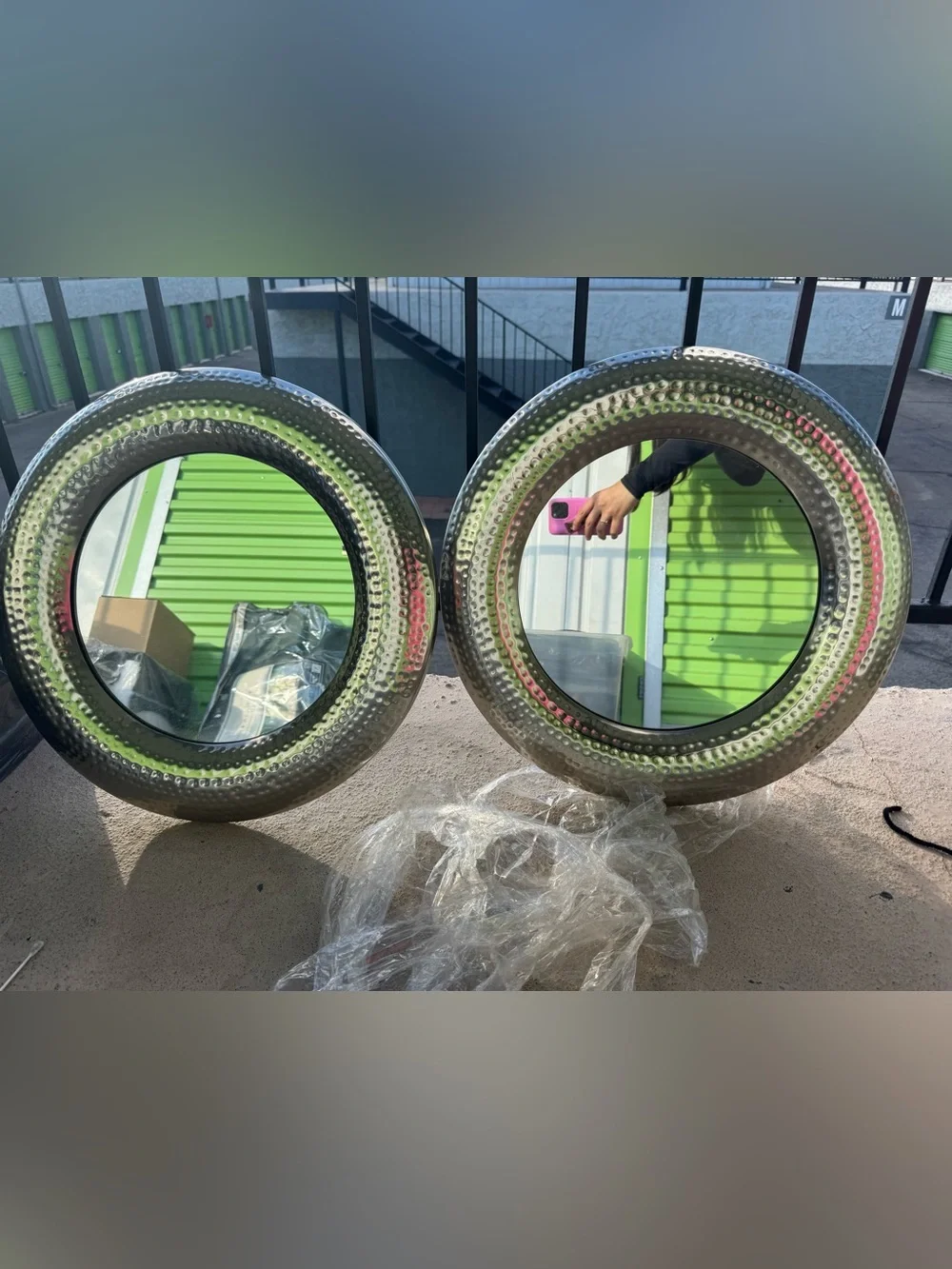 Round Silver Decorative Mirrors